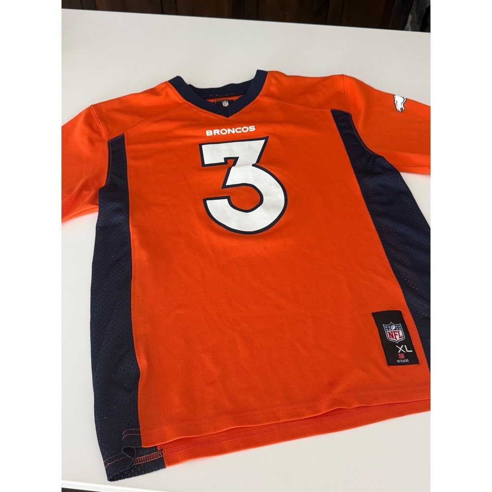 NFL Denver Broncos Russell Wilson 3 Youth XL Orange Football Jersey Team Apparel